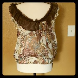 Sheer blouse with beautiful detail - FREE EARRINGS